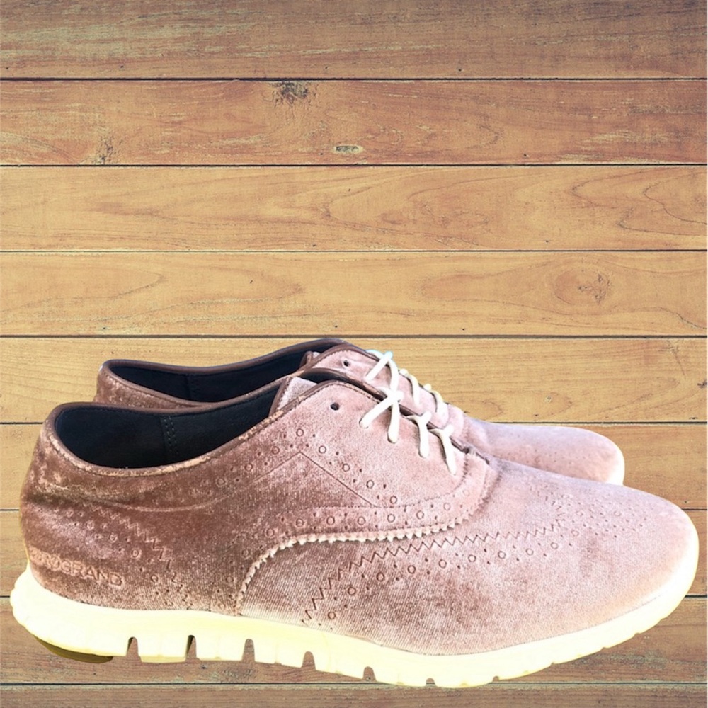 Cole Haan ZeroGrand Women’s Wingtip Oxford Pink Velvet Grand.OS Shoes Size 6 B